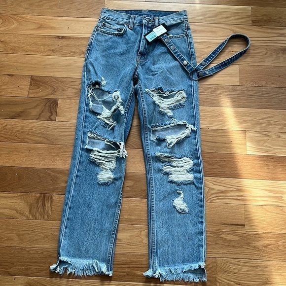 Carmar Emelia Neptune Harness Button Fly Jeans NWT Size 24 - Picture 1 of 13